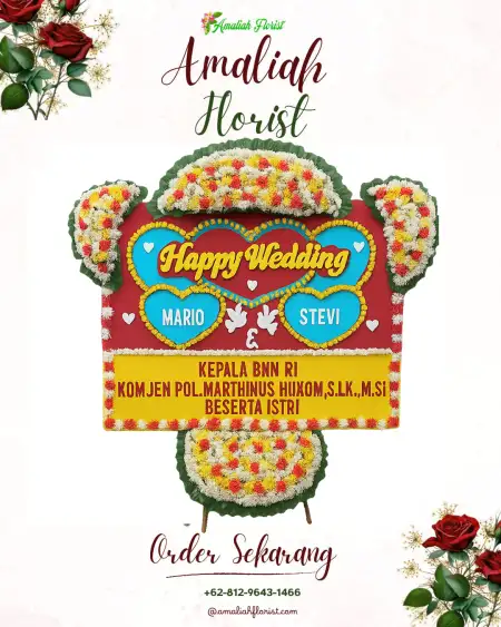 Papan Bunga Pernikahan suka asih